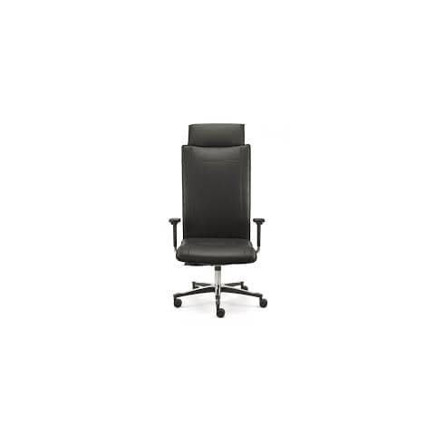 Sessel Tec 24/7, Echtleder, schwarz DAUPHIN INDUSTRIE IS1959
