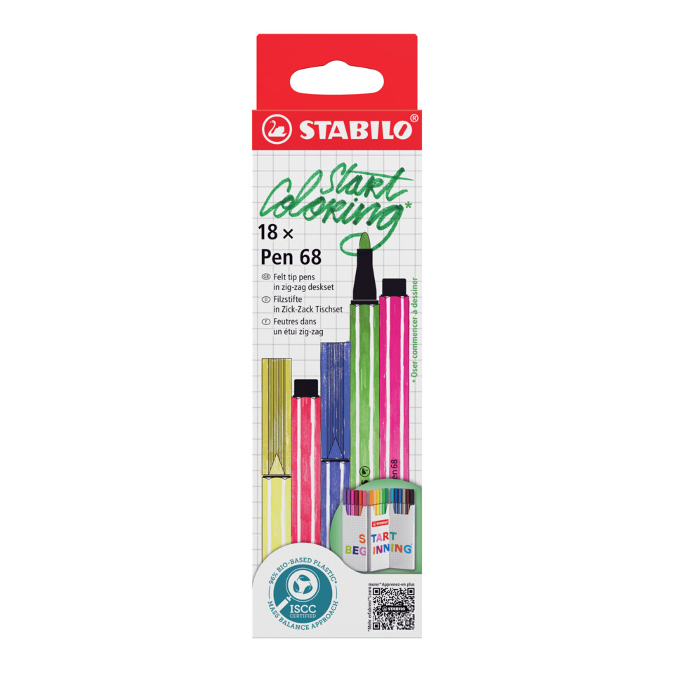 Buntstifte, Bleistifte, Holzstifte, Zigzag-Muster, Starter-Set