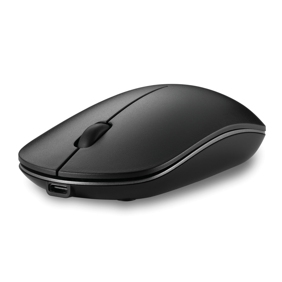 Kabellos, Maus, Optische Maus, Gummioberfläche, USB-C Ladeport