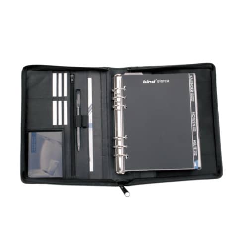 Zeitplaner ohne Kalendarium, A5, Leder, schwarz BIND T 3-1
