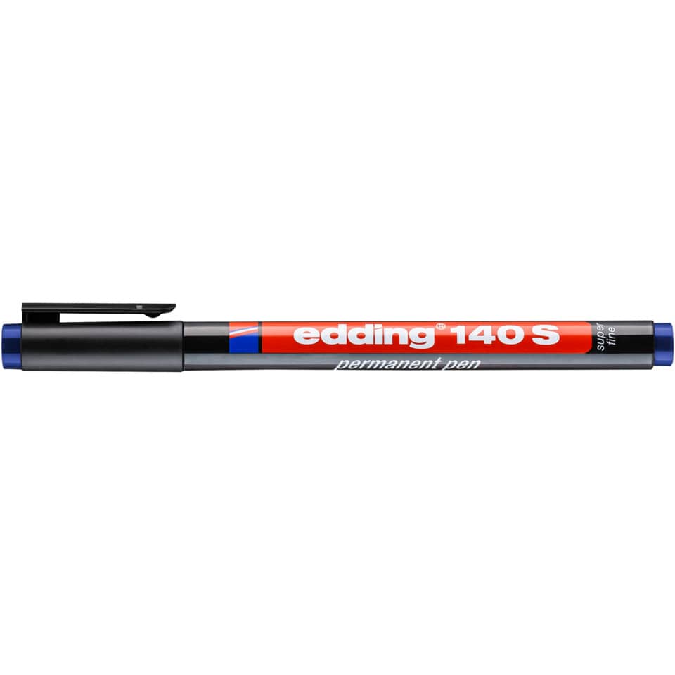 Permanenter Marker, Permanentpen, Blaues cap, Roter Körper, Feiner Strich