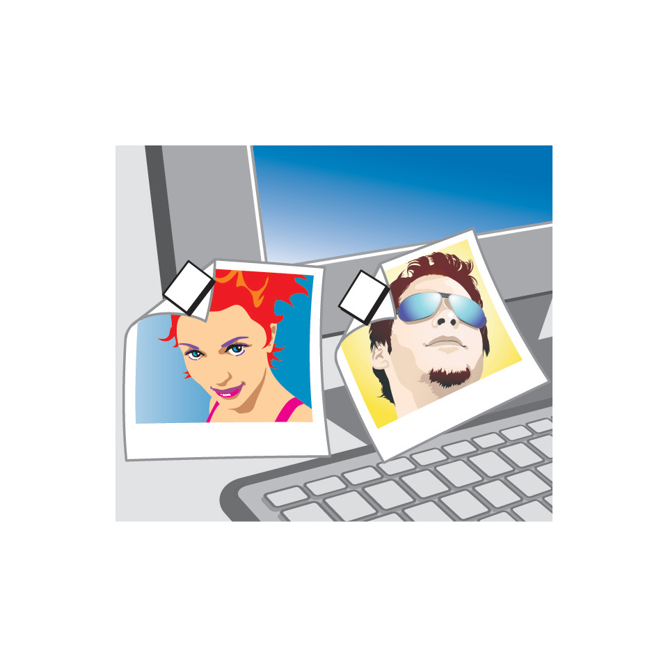 photos, polaroid, laptop, images, snapshots
