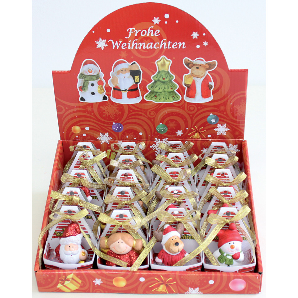 Weihnachtsgeschenke, Miniature Geschenke, Figuren, Schmuckbändchen, Rabattbox