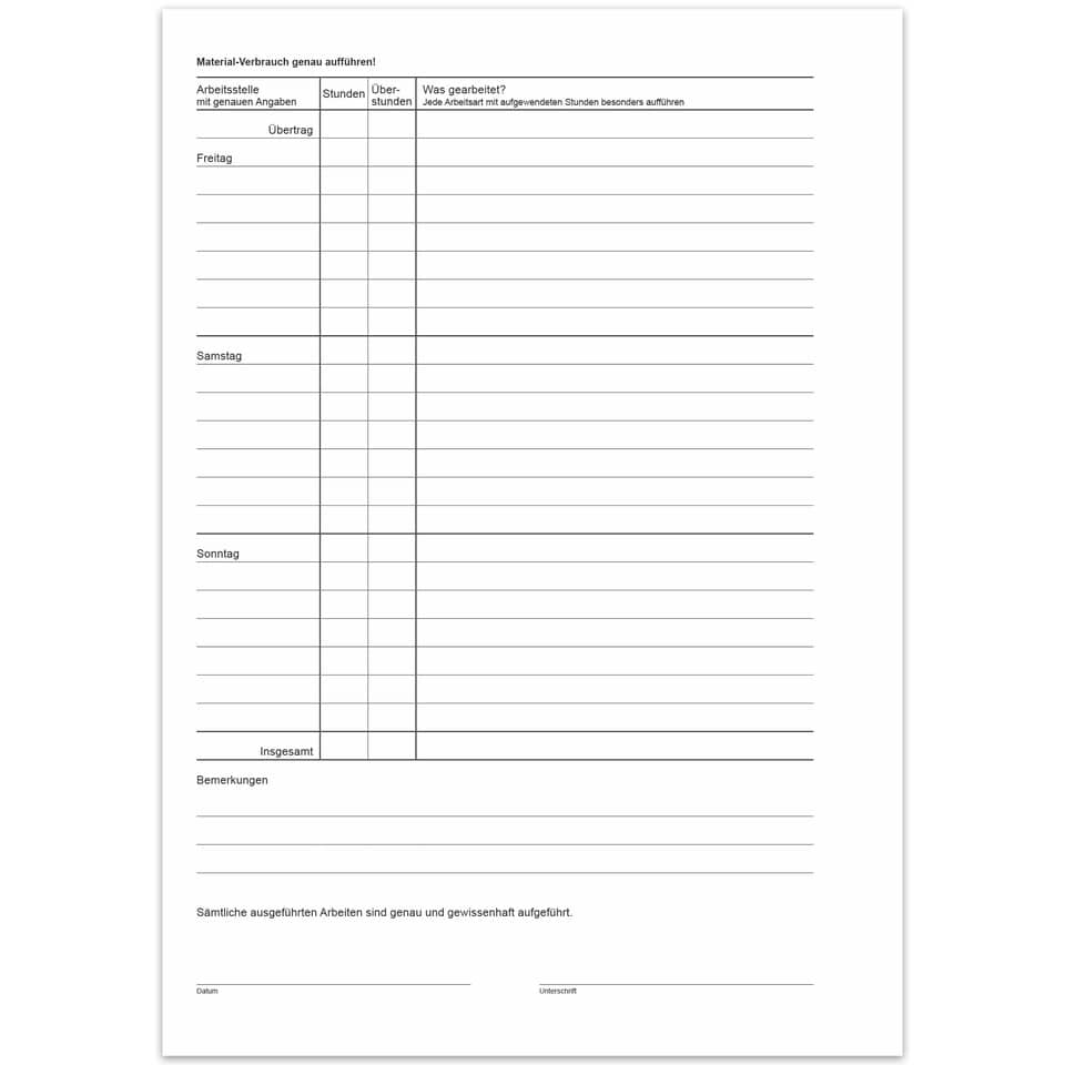 Formblatt, Arbeitszeitplan, Uhrzeiten, Betriebsblatt, Schwangerschaftslayout
