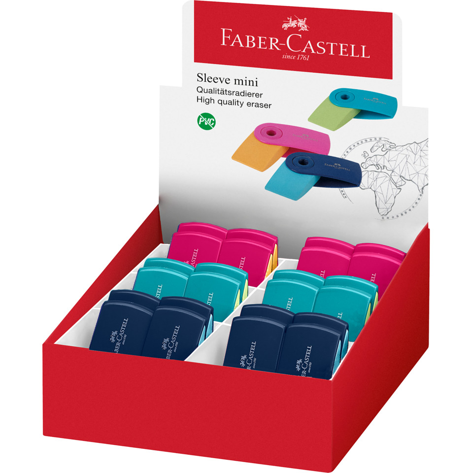 Radierer Sleeve mini Trend, sortiert FABER CASTELL 182445