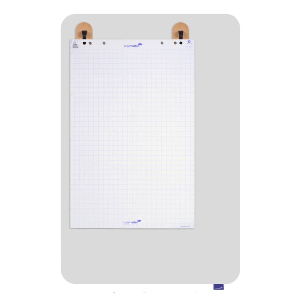 notebook, Gitterblock, weißes Blatt, Klemmbinder, Legamaster