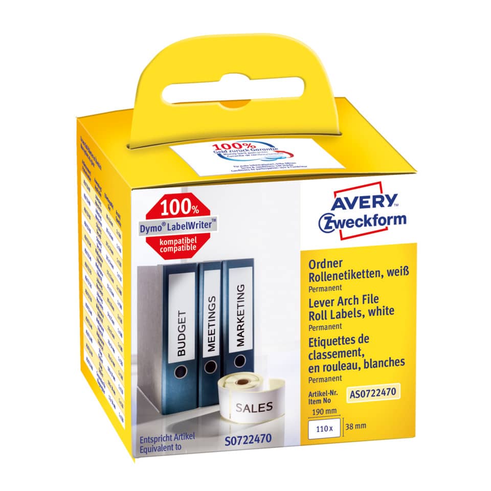 Etiketten, LabelWriter, Rollenkarton, White, Bürobedarf