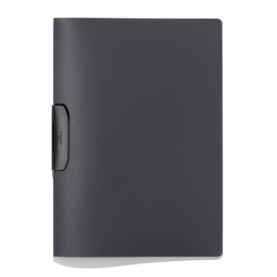 Notizbuch, Hülle, Klemmbad, Schwarz, A4