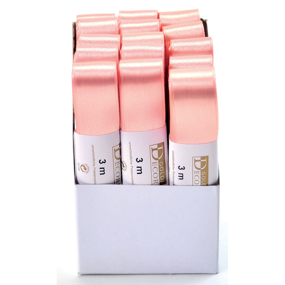 pinkes Band, Satinband, 3 m, Breite Band, Schachtel Bänder