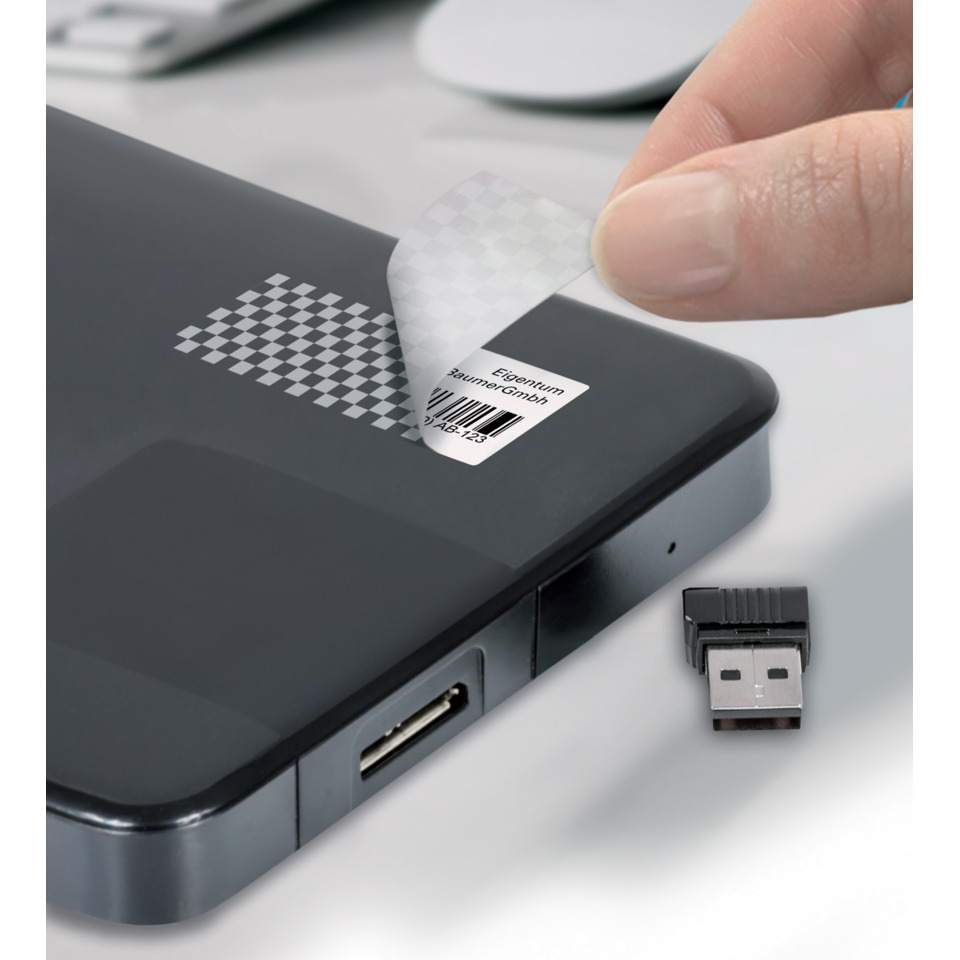 SD-Karten Adapter, USB-Stick, Aufkleber, Etikett, Geräte-Zubehör