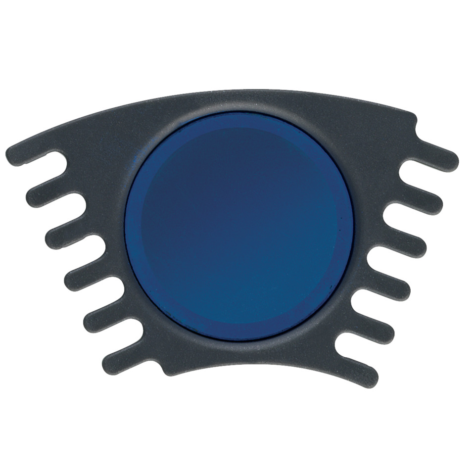 fluid cap, blauer knob, bedienknopf, runde taste, graue montage