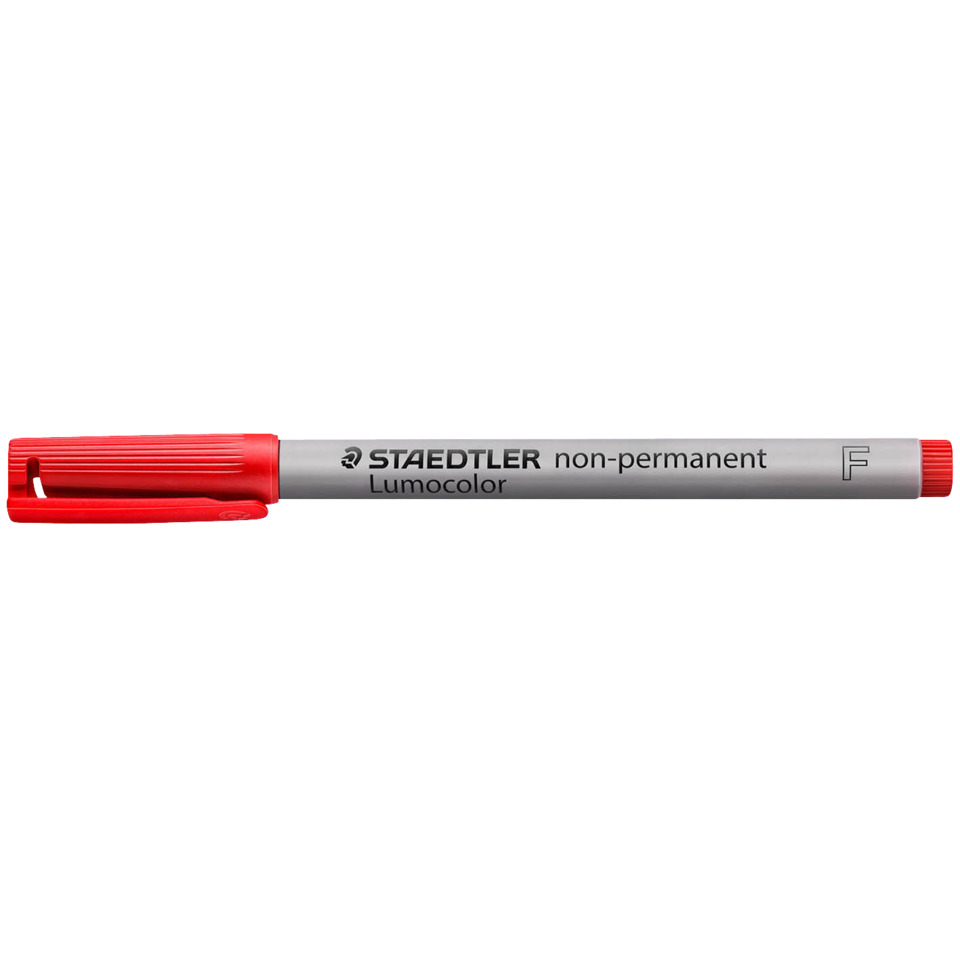 Marker, Permanent marker, Rote Kappe, Lumocolor, Staedtler
