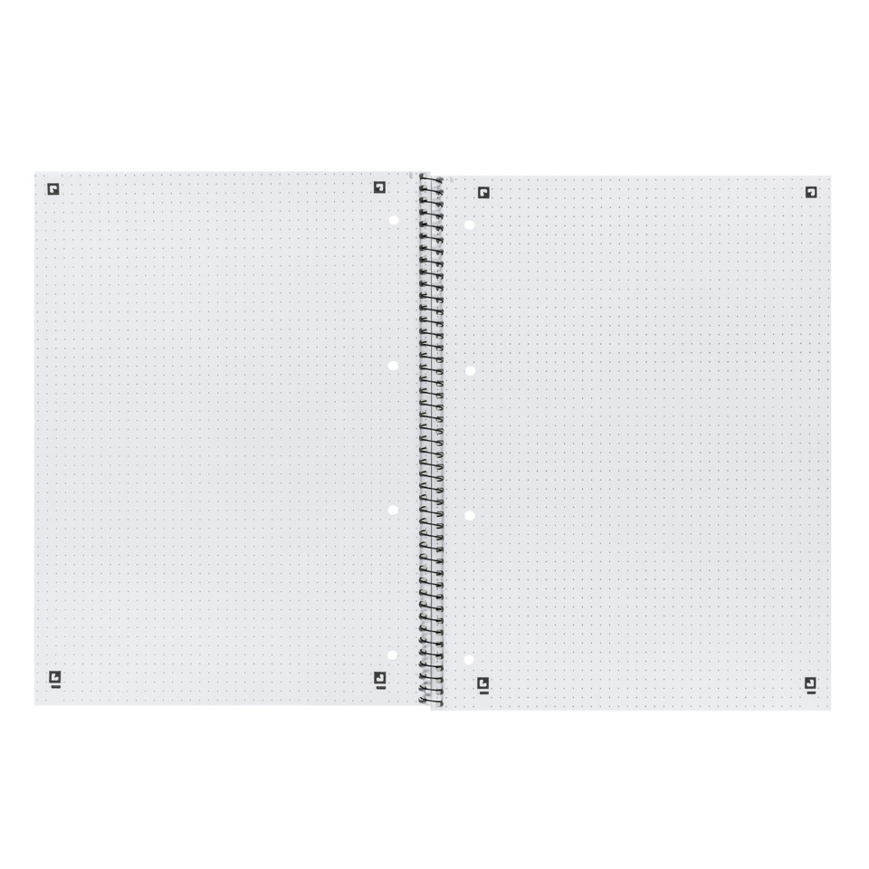  Spiralhefter-Notizbuch,  perforierte Seiten,  gepunktet Raster,  Ringbindung,  Notizbuchdeckel