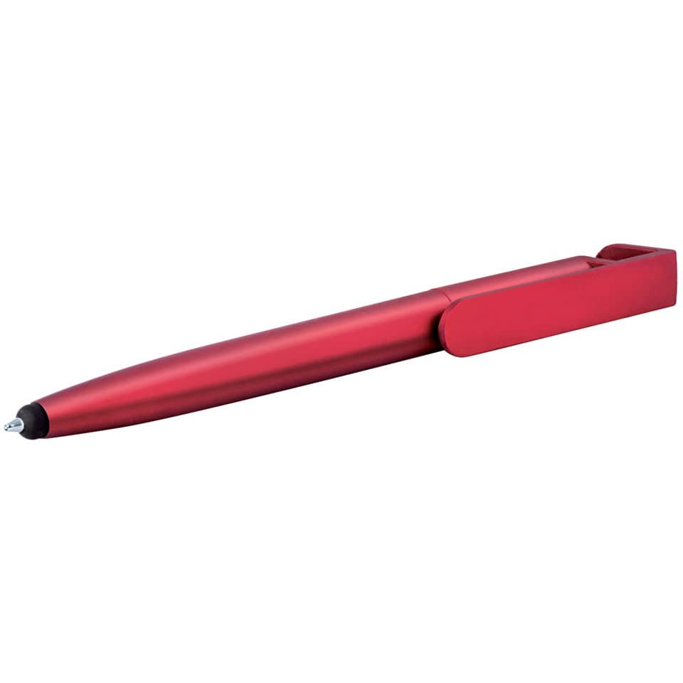 Stift, Kugelschreiber, Rot, Metall, Klappclip