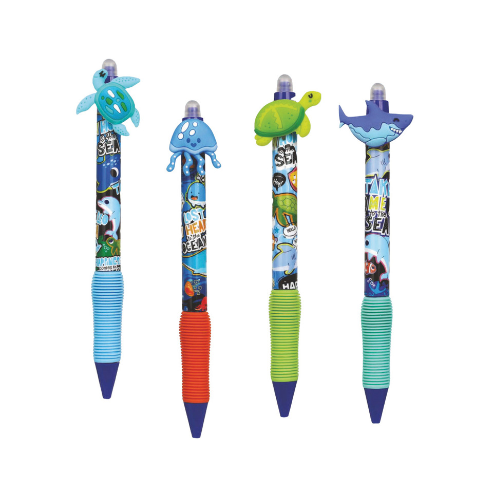 Knickstift, Tintenfisch, Hai, Seemotiv, Sea-themed pen