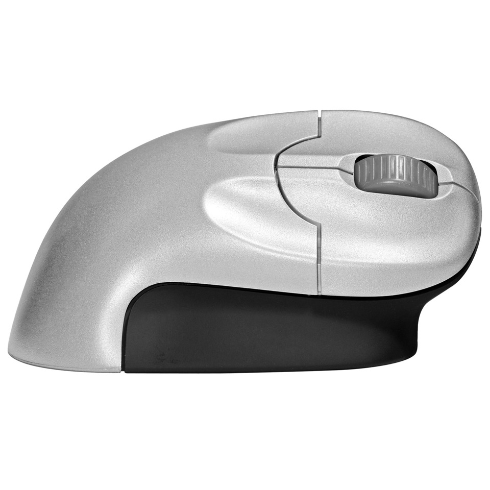 computer-mouse, drahtlose-maus, optische-maus, ergonomische-maus, silber-schwarz