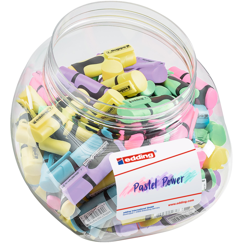 DisplayTextmarker 7 mini, 1-3mm, pastell sortiert EDDING 52211