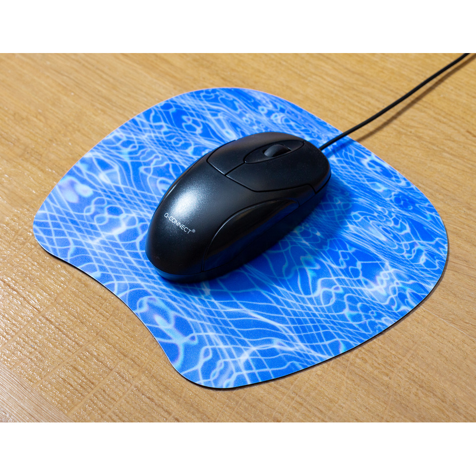 Maus, Kabellose Maus, Computerzubehör, Mousepad, Blaues Muster