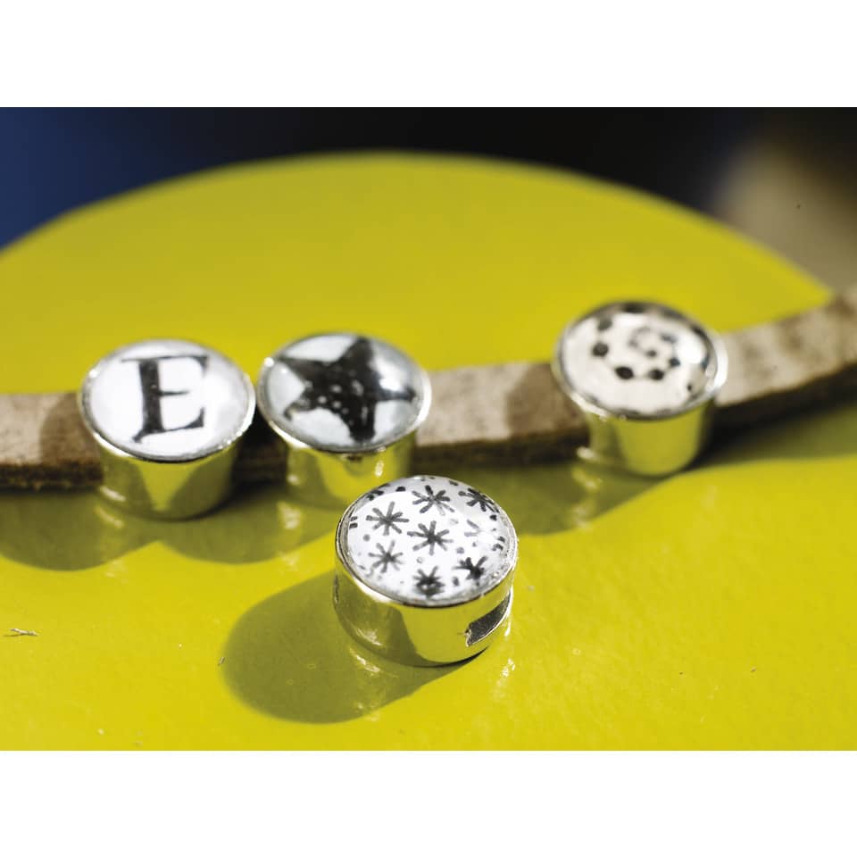 Schmuck-Stopfen, Manschettenknöpfe, Metall, Muster/ Sterne, edding? not allowed