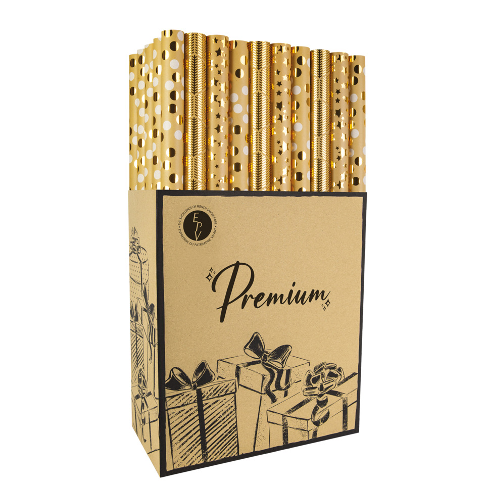 Geschenkpapier, Party-Dekoration, Goldfarben, Bedrucktes Papier, Präsentverpackung