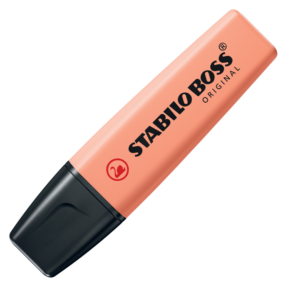 Korrekturstift, Textmarker, Kunststoffhülle, peachfarbig, Stabilo Boss Original