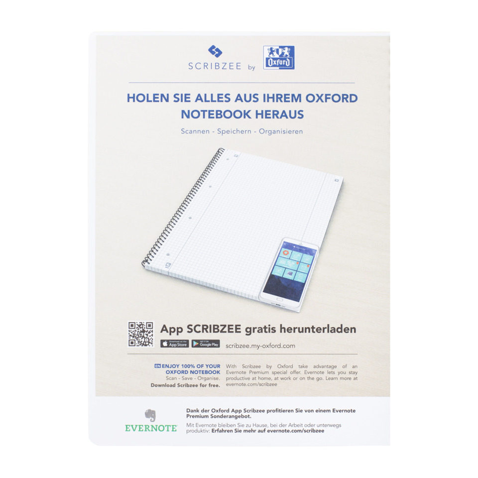 Notizbuch, Spiralbindung, Gittereinband, Notebook, Smartphone-Halterung