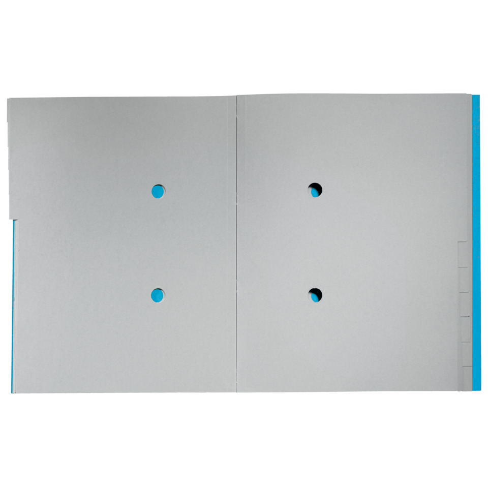 Pocket notebook, Löcher Punkte, graue Deckel, Zweifach-Seitenlayout, blauer Rücken, loser-bin binder, zwei-loch binder, präsentationsordner, grauer deckel, papierordner
