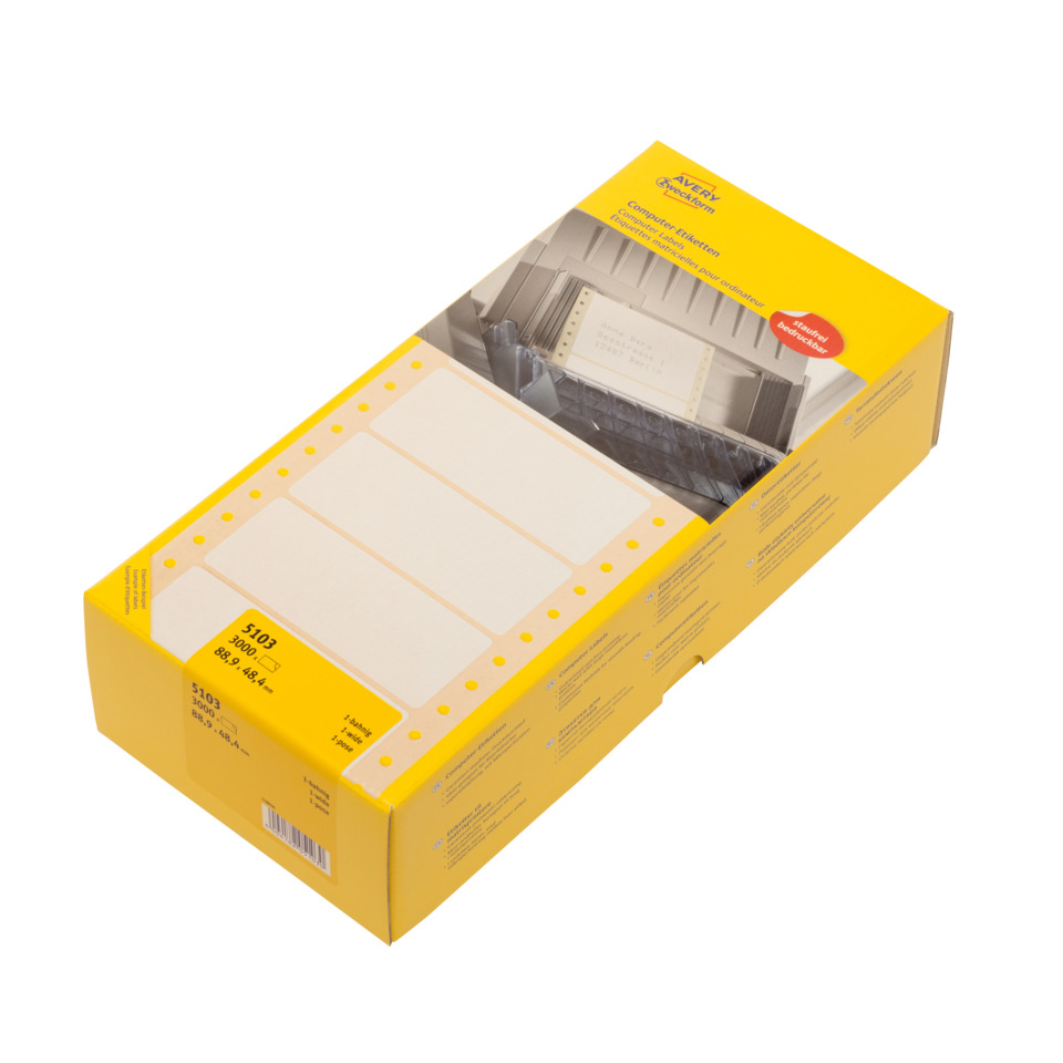 Etikettenrollen, Klebeetiketten, Beschriftungsetiketten, Spiralbindung, Aufkleberbox
