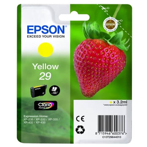 Inkjetpatrone Nr. 29 yellow   3,2ml EPSON C13T29844012