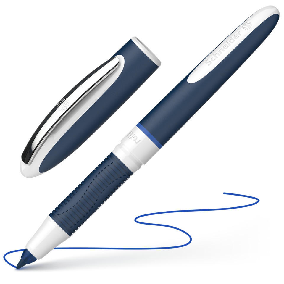Kugelschreiber, Tintenroller, blau, Schreibgerät, Clip