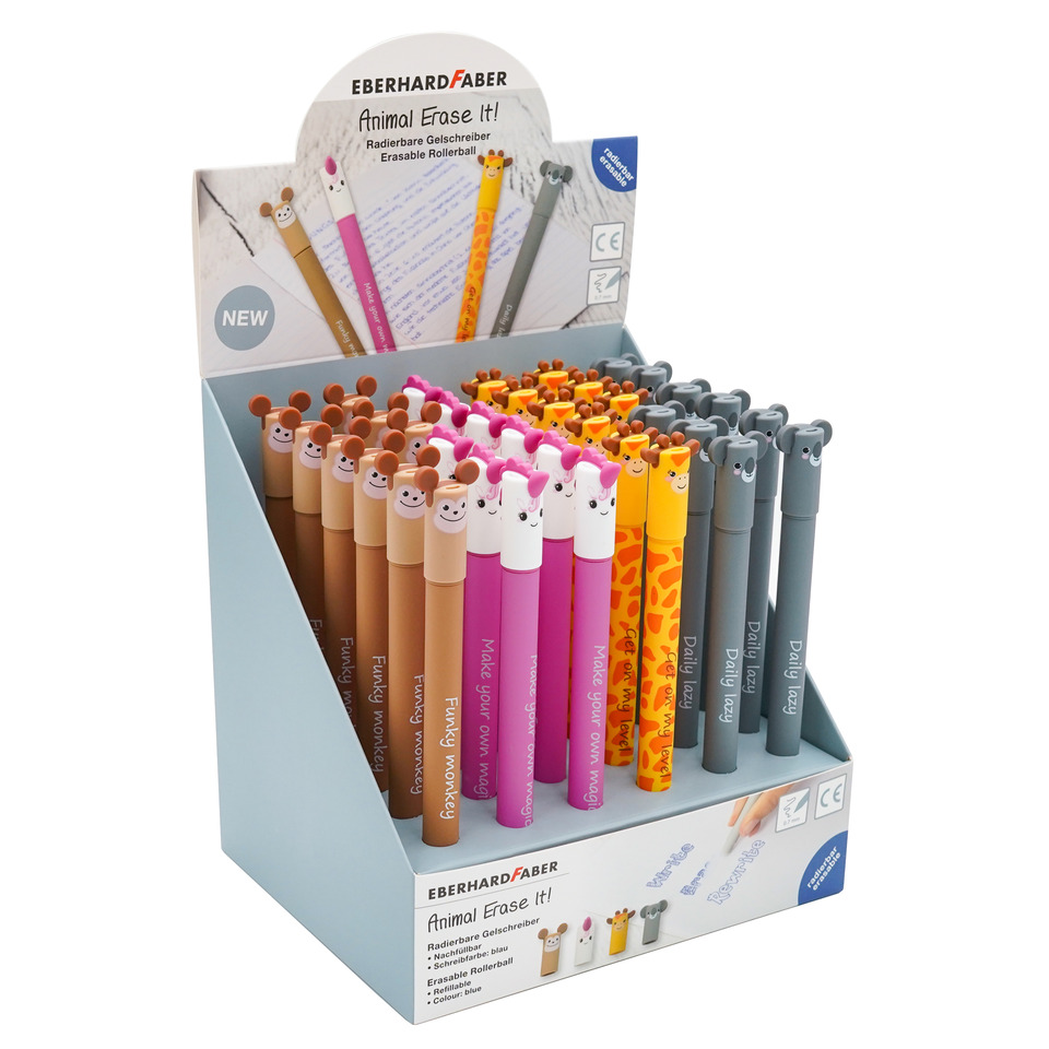 Gelschreiber Animal Erase It!, radierbar, sortiert EBERHARD FABER 560109
