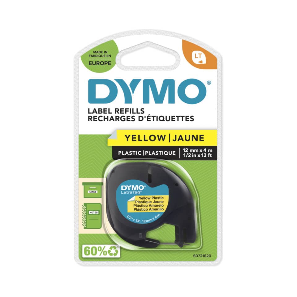 Label, Refill, Yellow, Plastic, Tape measure
