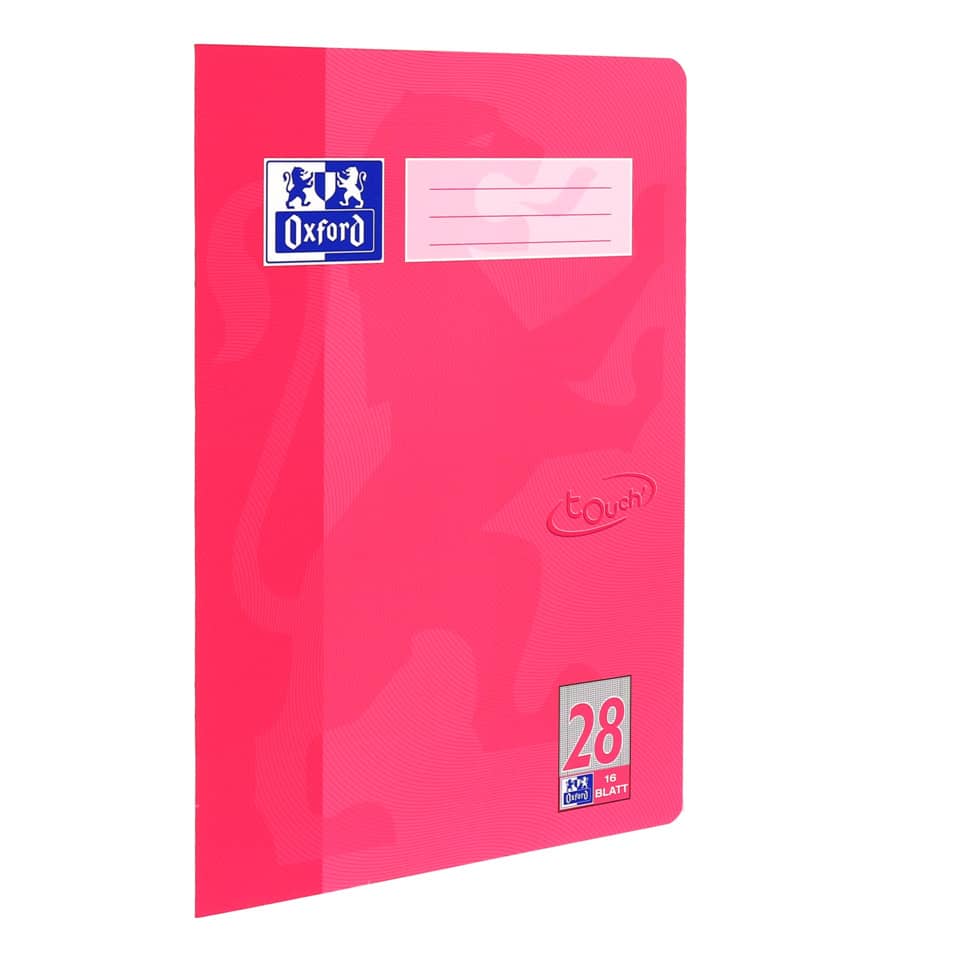 Heft Touch, A4, 90g/m², 16 Blatt, kariert, rosa OXFORD 400104447