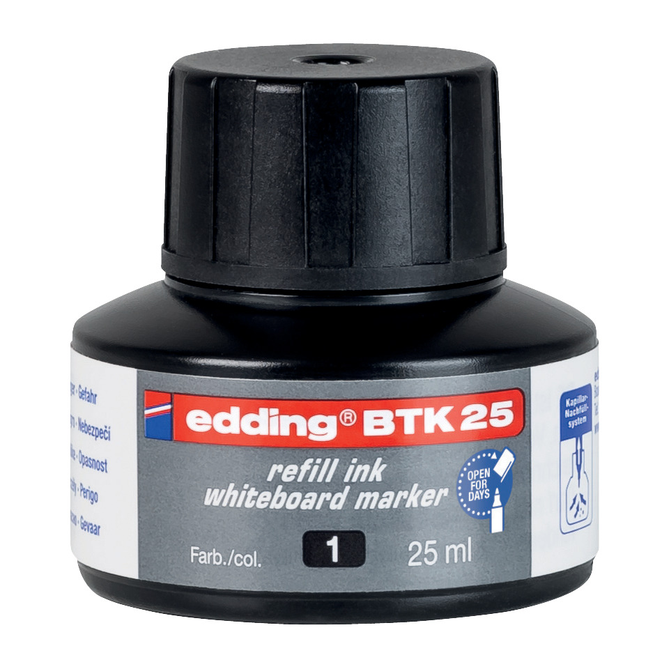 Nachfülltinte BTK 25, Whiteboardmarker, 25 ml, schwarz EDDING 4-BTK25001