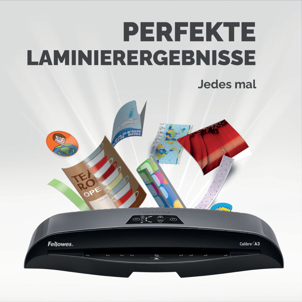 Klebepresse, Bürodruck, Dokumentenpresse, Schwarz, Calibre A3