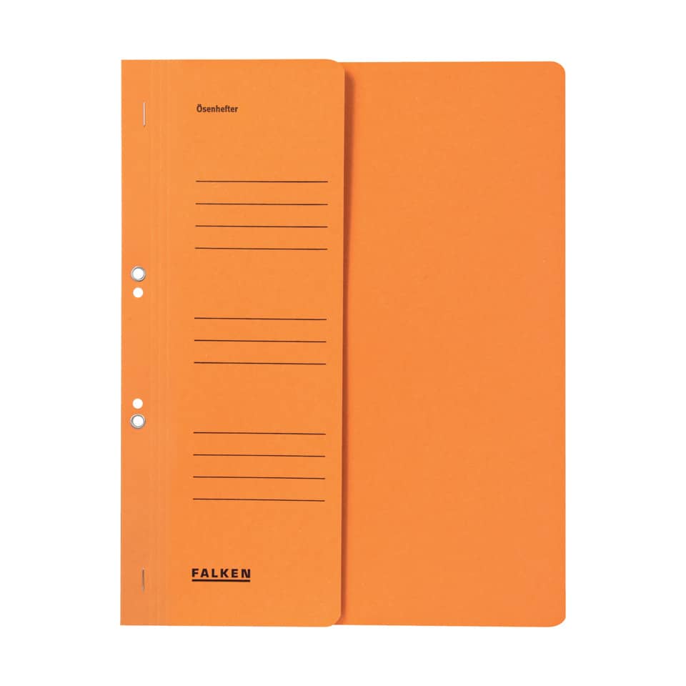 Notizbuch, A5, OrangeneHülle, Schnittblätter, FALKEN