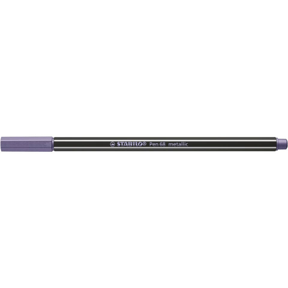 Stabilo Stift, metallisch, Marker, lila Kappe, dünner Stift
