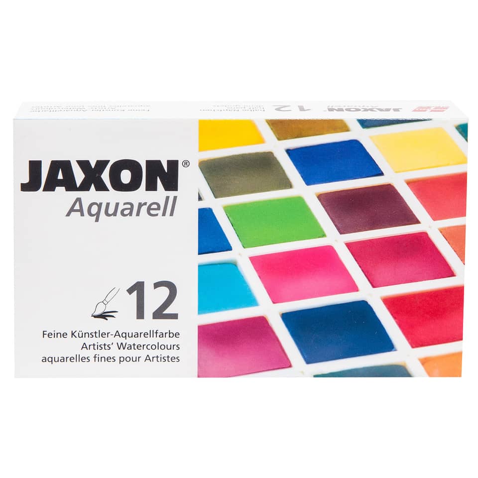 Aquarellfarben, Pastellfarben, Farbenbox, 12 Farben, Künstlerfarben