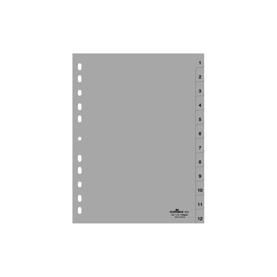 DIN A4 Ordner, Kunststoff, Ringordner, graues Blatt, Registerkarten