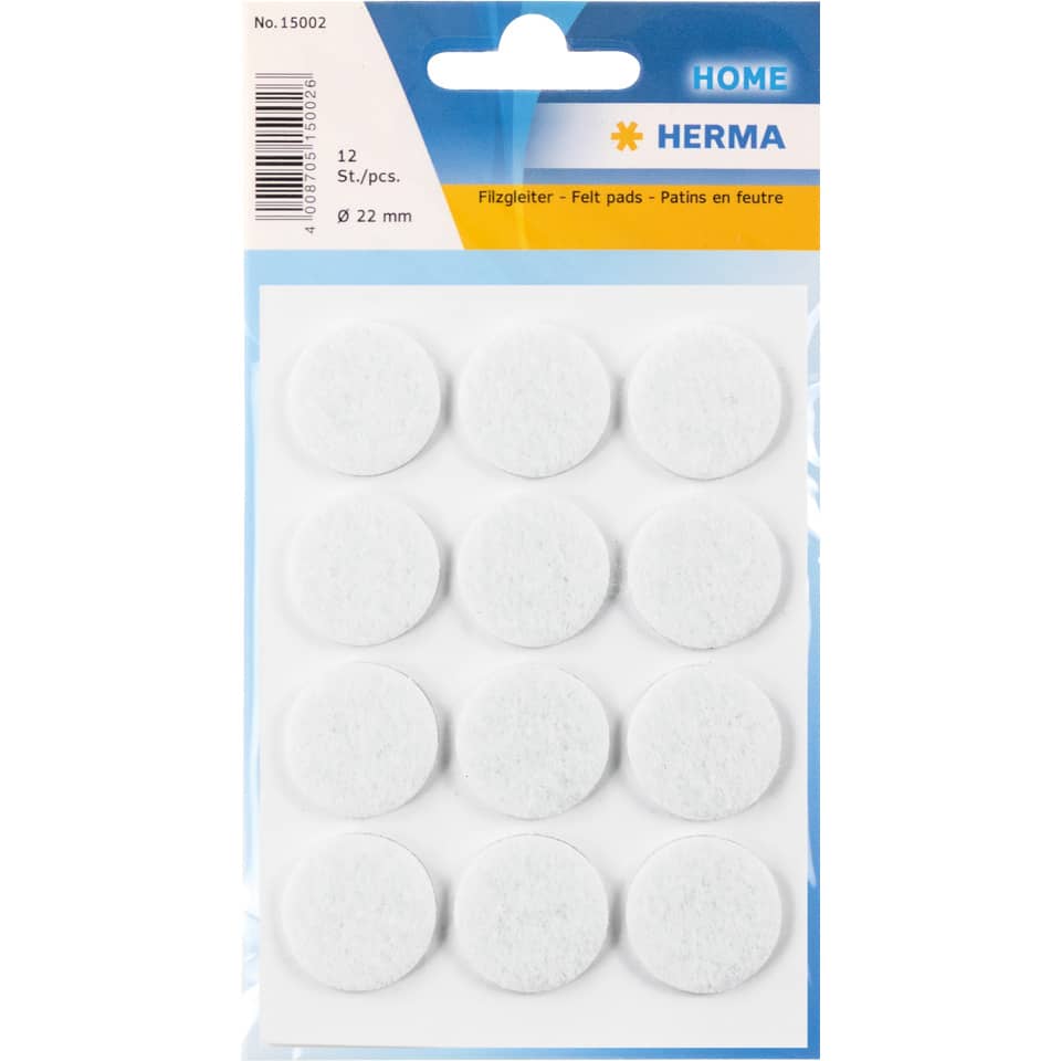 Filzgleiter, Filz-Pads, 12 Stück, Ø 22 mm, runde