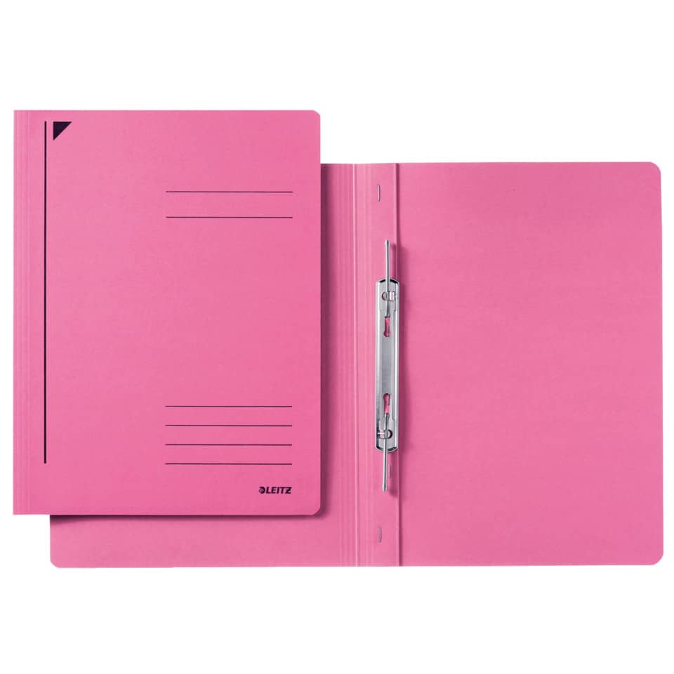 Notizbuch, Schreibmappe, Klemmring-Ordner, rosa Farbe, Klippenhefter