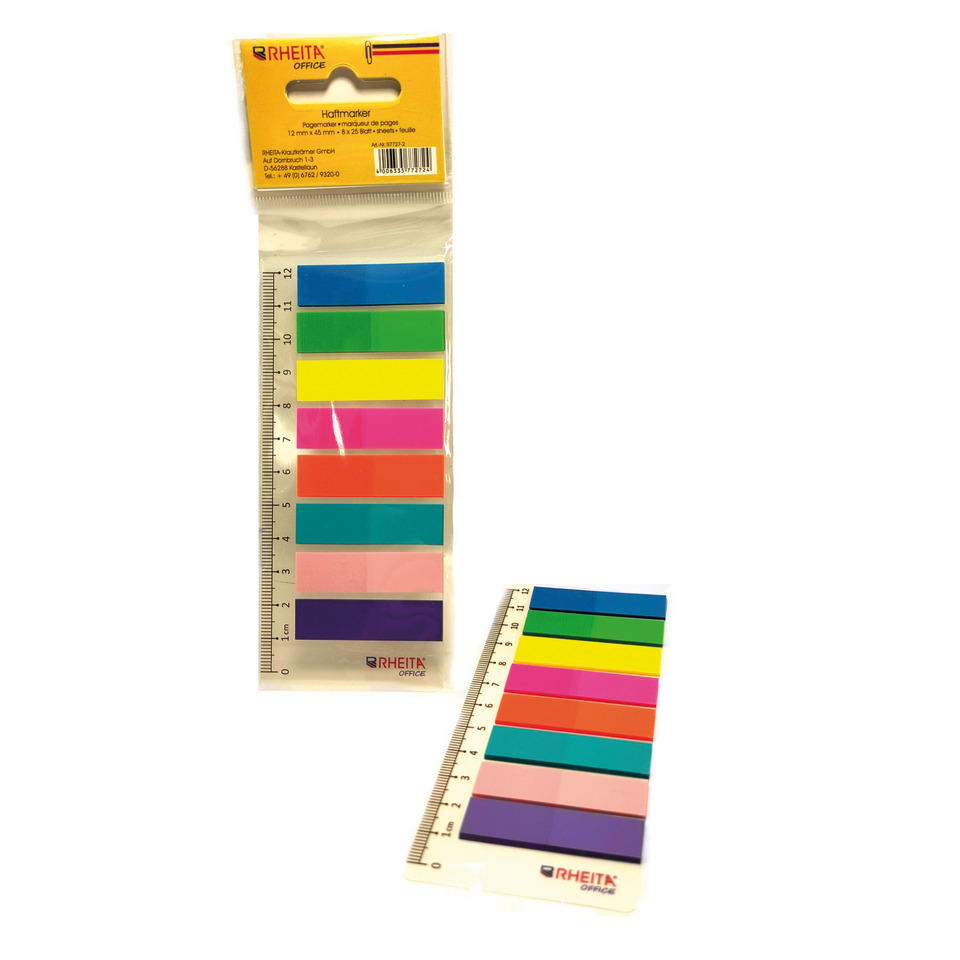 Post-it, Haftmarker, Notizmarker, Spitzenfarben, Bunte Haftstreifen