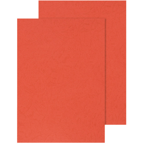Einbanddeckel Leder, A4, 250g/m², 100 Stück, rot Q-CONNECT KF00499