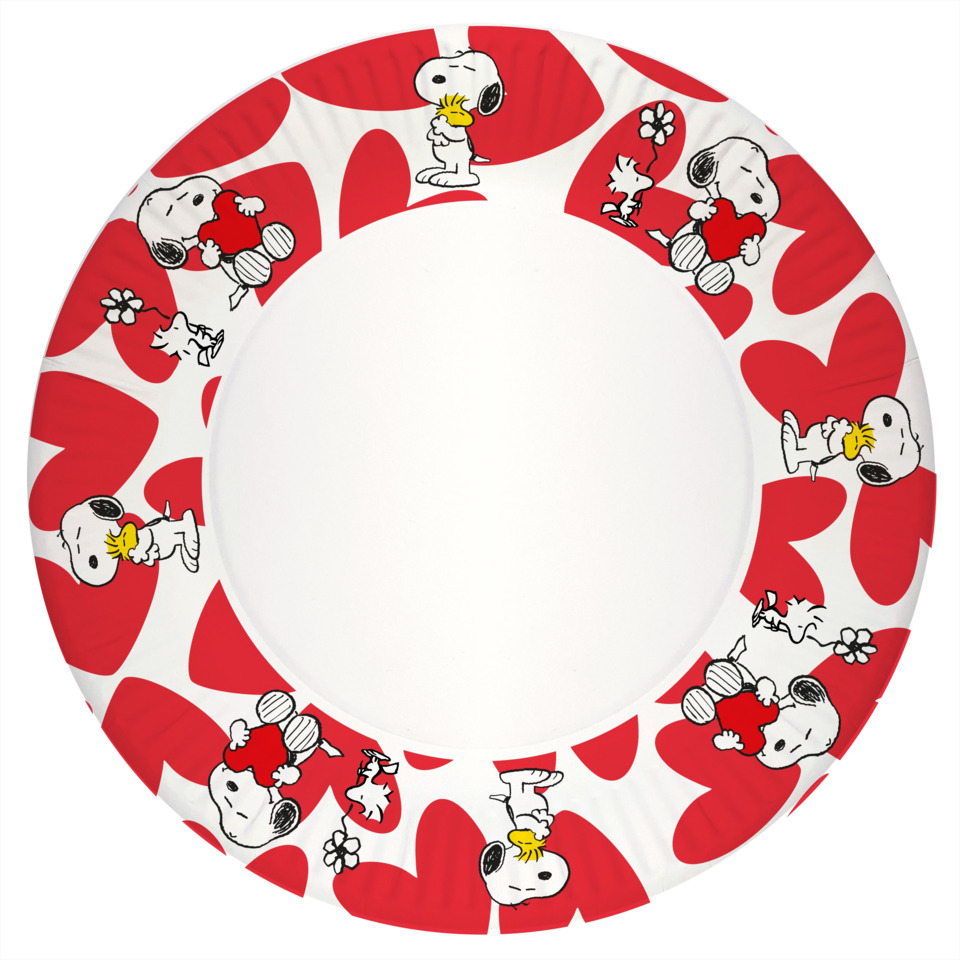 ring-aufblasbar, Snoopy, Herzmotiv, Rot-Weiß, Schwimmring