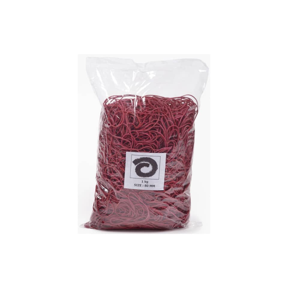 Haargummi, Gummibänder, Rot, 80 mm, 1 kg