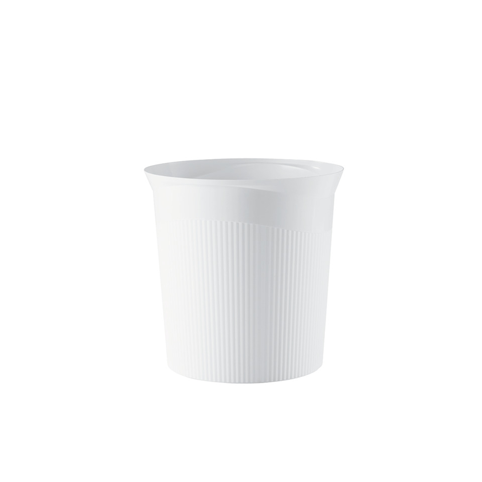 Becher, Kunststoff, Weiß, Rippenstruktur, Becher-Tapicerie?