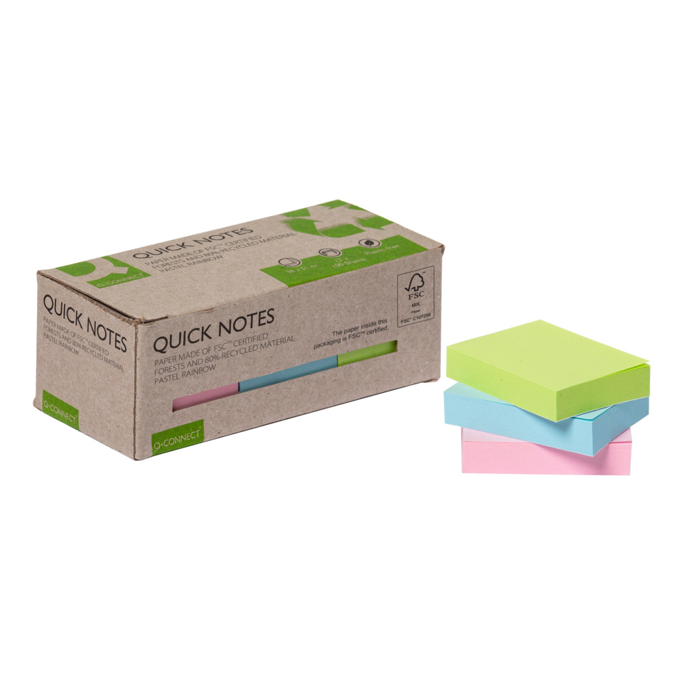 Notizblock, Post-it, Mini-Block, Pastellfarben, Packung, Notizblöcke, Post-it, Sticky Notes, Pastellfarben, Kartonbox