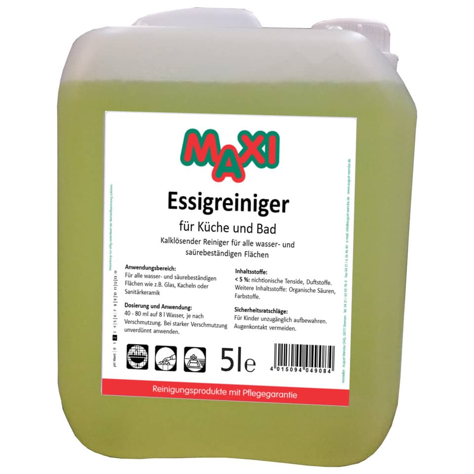 Essigreiniger, Küche, Flasche, 5l, Reinigungsmittel