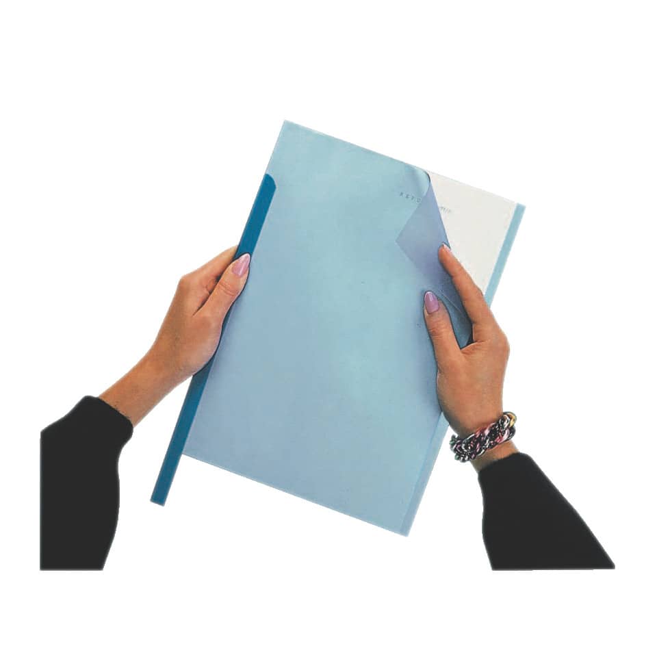 augeblende, ordnungsmappe, ordner, hellblau, papiermappe