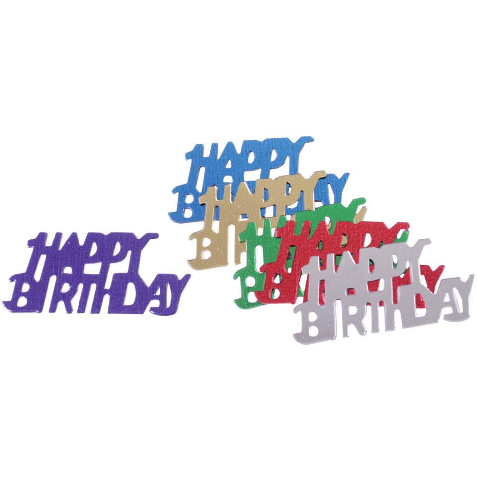 bunt, Happy Birthday, Party-Deko, Kunststoff, Wimpel